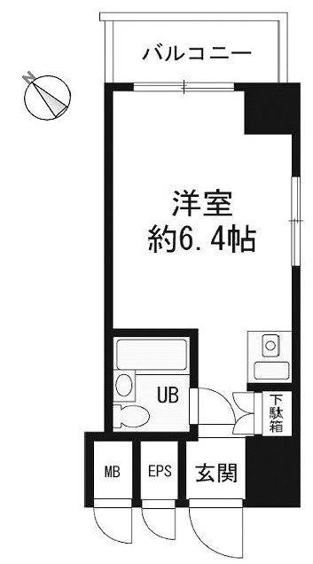 オフィスコオフィス築地(中銀ベル築地マンシオン)404 間取り図