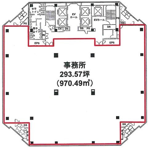 東京パークサイドビル7F 間取り図