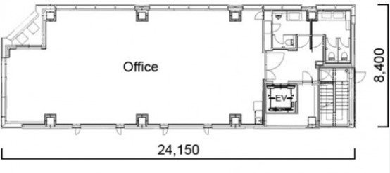 Nan-O Bldg.新虎2F 間取り図