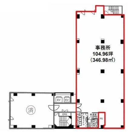 内山ビル8F 間取り図