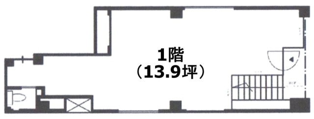 エビスS&Sウエストビル1F 間取り図