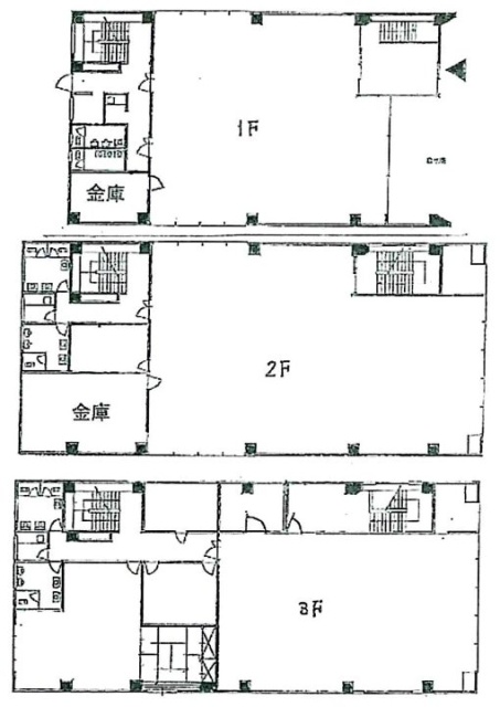 大盛屋ビル1F～3F 間取り図