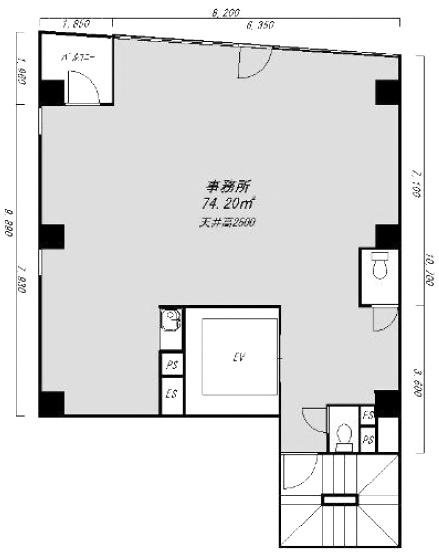 銀座2112ビル10F 間取り図