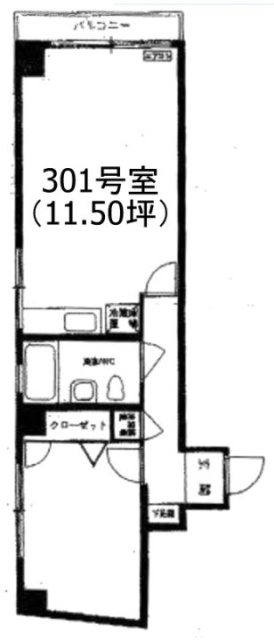 ニューカーサ麻布301 間取り図