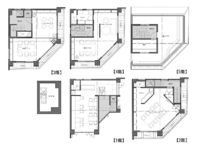ORIENTビル1F～5F 間取り図