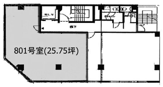 京浜建物第3ビル801 間取り図