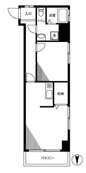 オーロラ三田407 間取り図