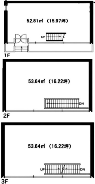 北青山3丁目一棟ビル1F～3F 間取り図