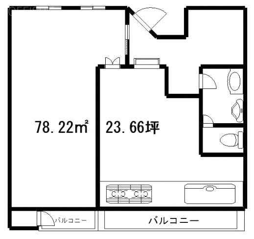 リブポート幕張ビル205 間取り図