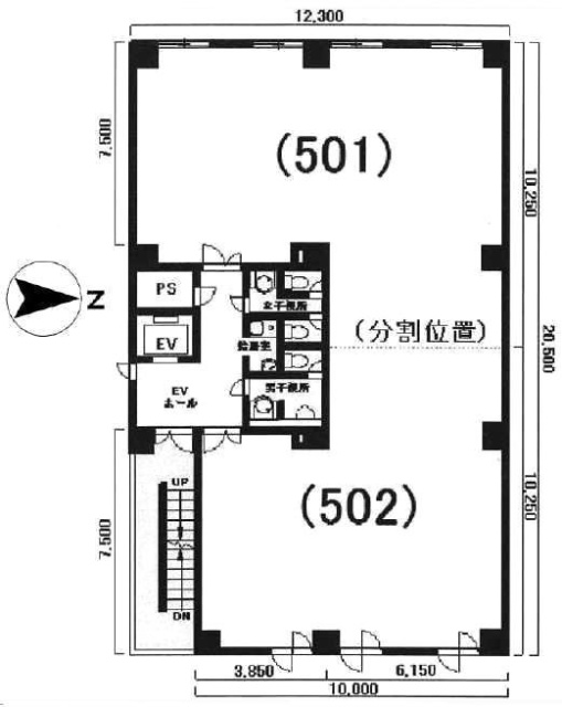 アーベイン細野(天幸33)ビル501 間取り図