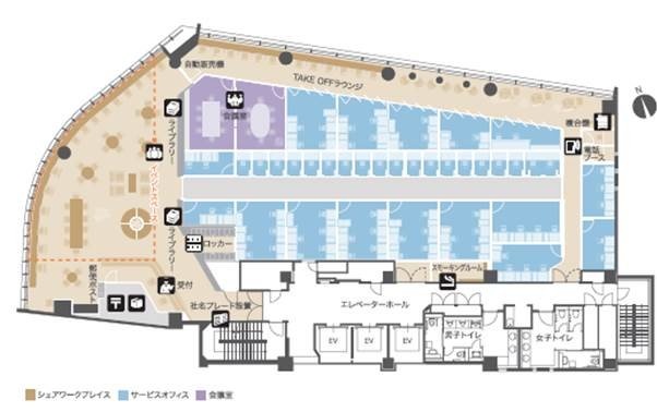 ビジネスエアポート青山(スプライン青山東急4・6階)E 間取り図