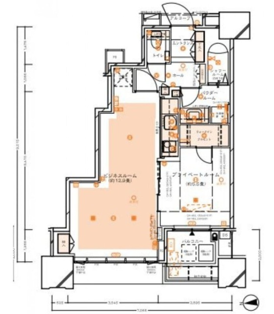 DEUX TOURS CANAL&SPA EAST棟4608 間取り図