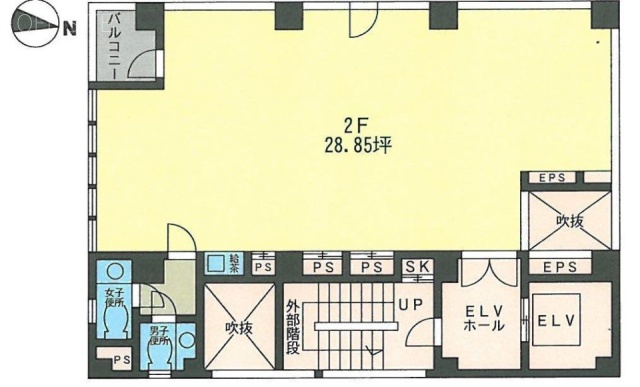 南平台宝来ビル2F 間取り図