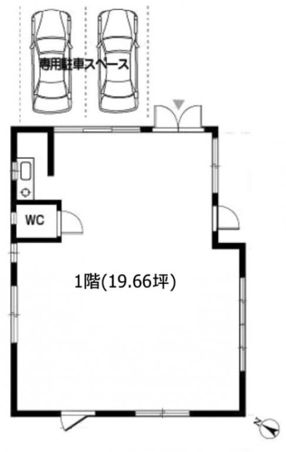昌栄マンション1F 間取り図