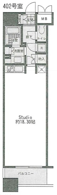 ドメス新横浜ビル402 間取り図
