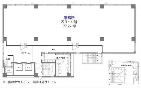 文芸社新宿御苑ビル4F 間取り図