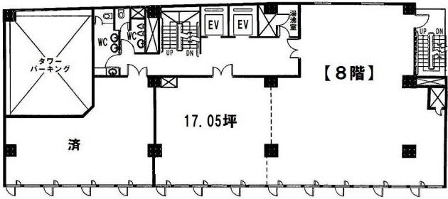ビジネスヴィップ渋谷・道玄坂坂本ビル8F 間取り図