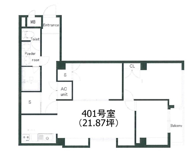 サンビューハイツ四番町401 間取り図