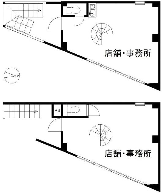 アイノヤビル1F～2F 間取り図