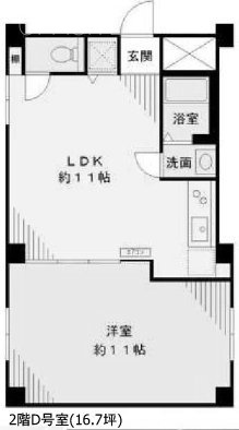ヴィラ外苑D 間取り図