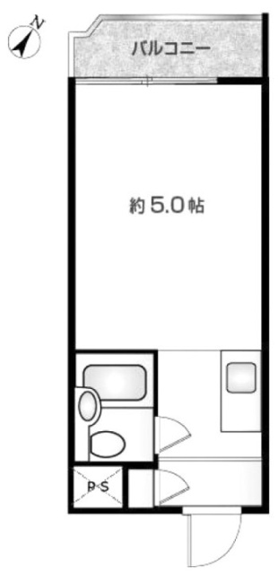 メゾン・ド・エコルスビル5F 間取り図