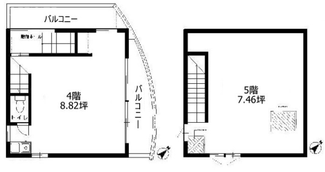 Mビル4F～5F 間取り図