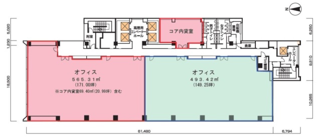 JR東急目黒ビルA 間取り図