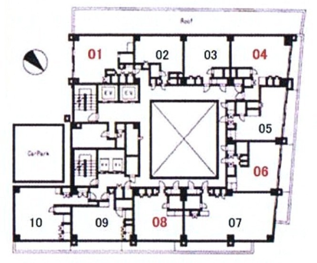 TK関内プラザ605 間取り図