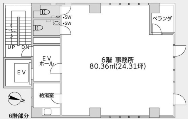 横浜西口平沼ビル6F 間取り図