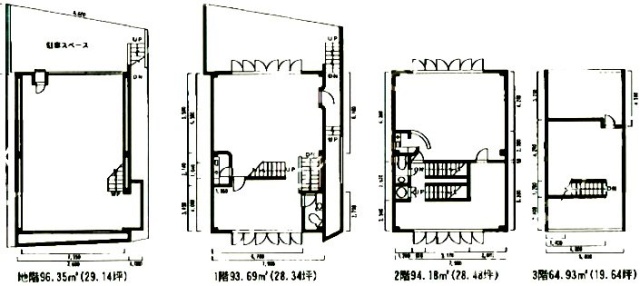 バルビゾン30B1F~3F 間取り図