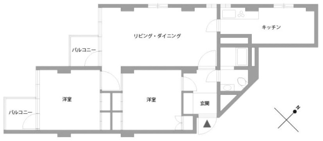 青山コーポラスビル804 間取り図