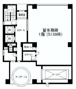 浅野(新館)ビル1F 間取り図