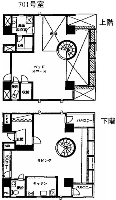 VORT青山1丁目Dual’s701 間取り図