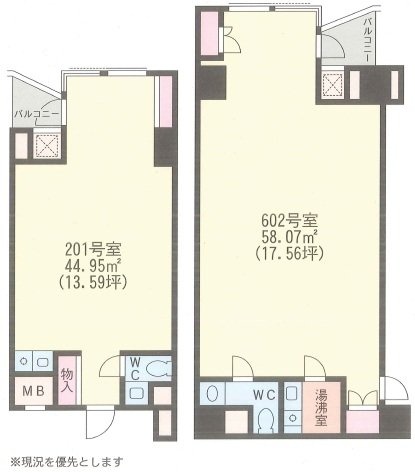 横浜エムアイビル602 間取り図