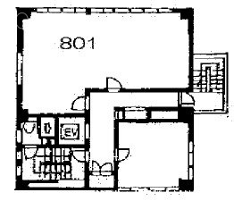 ファイブビル八丁堀801 間取り図