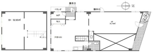 メイゾンオークB1F～1F 間取り図