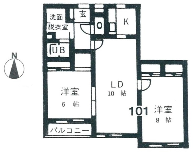 メサ四谷ビル101 間取り図