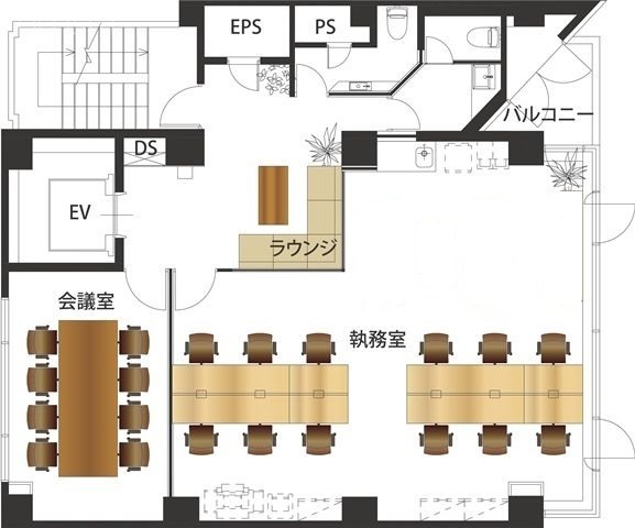 BizSQUARE GINZA3F 間取り図