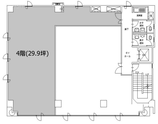 野澤久米川駅前ビル4F 間取り図