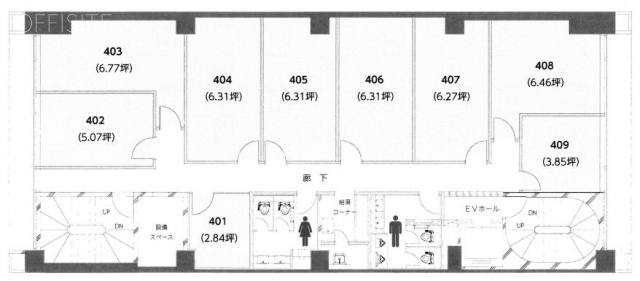 クロスオフィス新宿404 間取り図