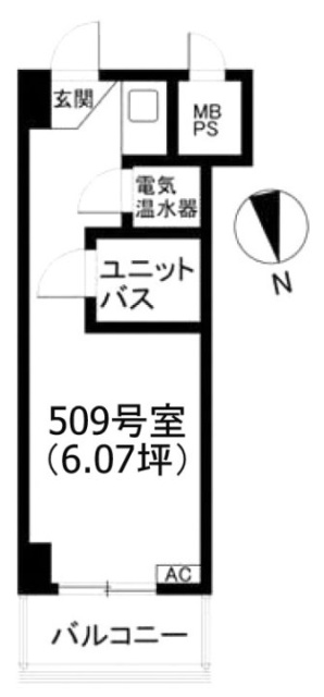 DIKマンション新橋509 間取り図
