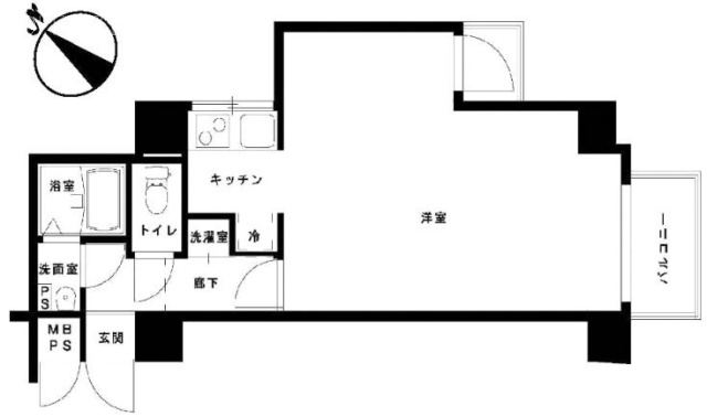 朝日三番町プラザ5F 間取り図