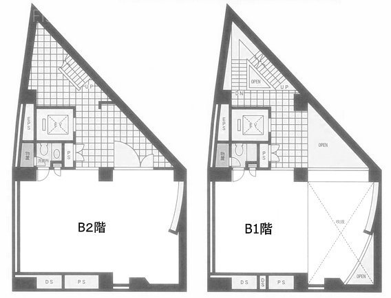 バルビゾン43ビルB1-B2F 間取り図