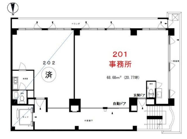 サンリット亀有201 間取り図