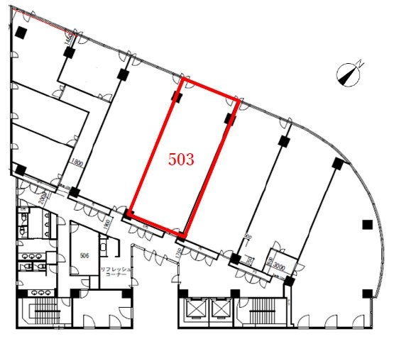 アーバンスクエア土浦ビル503 間取り図