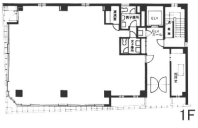 鈴やビル1F 間取り図