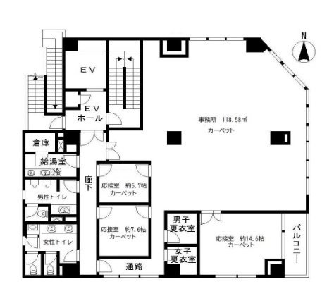 アラヤ清澄白河ビル2F 間取り図