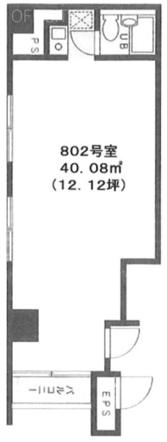 セントラル渋谷246ビル802 間取り図