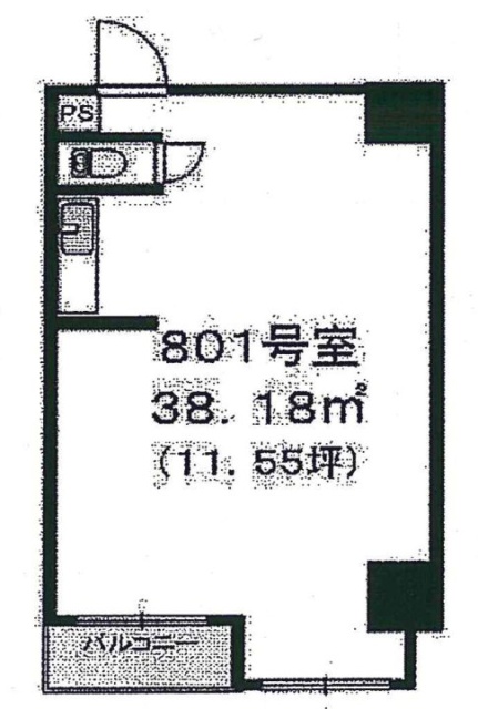 ヒルズバレイ(日本綜合地所御茶ノ水)ビル801 間取り図