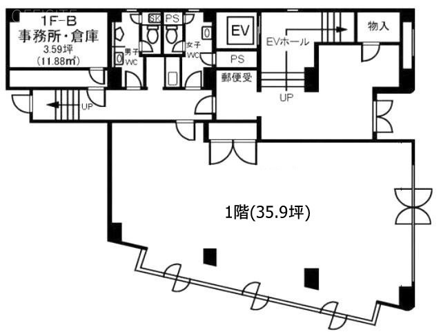 松涛栄光ビル1F 間取り図